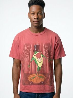 CHANGES X WARNER BROTHERS | Vintage 95 Single Stitch Michigan J Frog Red Tee XL